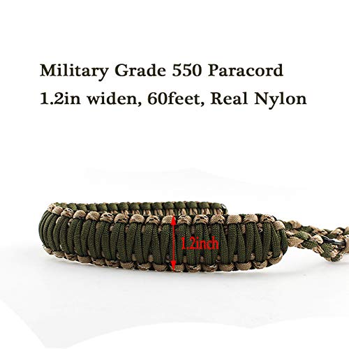 Yolyoo Duck Call Lanyard With Removable Drops 550 Paracord Hand Braided Secures 5 Calls Military Grade Adjustable Loops For Hunting Goose,Varmint, Predator, Deer Or Duck Calls #TOP1