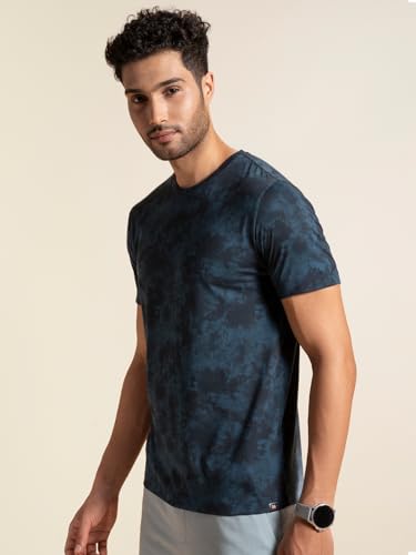 Image of DAMENSCH Regular Fit Cotton Blend Tshirt Half Sleeve Crew Neck Comfortable Casual Lightweight Premium Vortex Elemental Breeeze Tshirts for Men Pack of 1