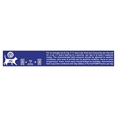 PURINA ONE Senior 7+ Mini Fillets Chicken and Beef Wet Cat Food 8x85g (Pack of 5) - Image 10