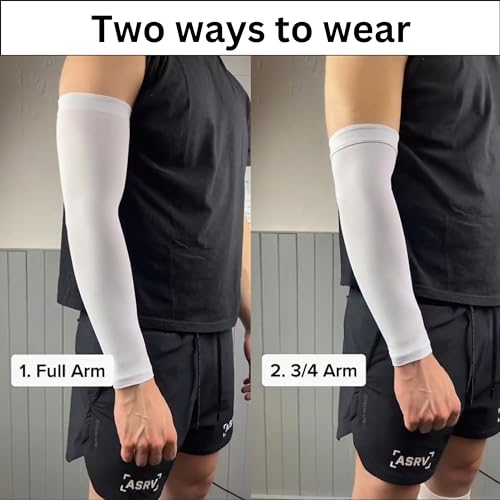 Image of Yuneek Arm Sleeves For Men & Women UV Sun Protection, UPF 50 Cool Arm Hand Cover Unisex For Bike ride,Golf,cricket,cycling,yoga,gym Sports