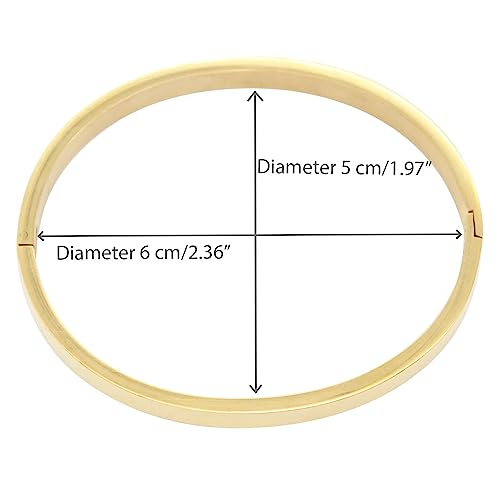 Lavencious 6 mm Width Stainless Steel Evil Eye Bangle Polished Finish Oval Shape 7 Inches Bracelet 2 Pieces Set4