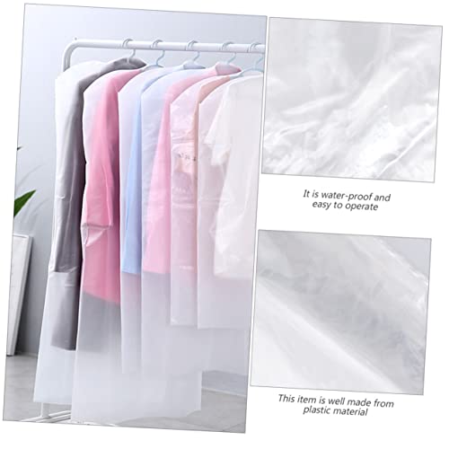 Healifty 100pcs Clothes Cover Bags for Dry Cleaning Shop Easy to Use Garment Bags for Suits and Coats Storage Suitable for Home and Store3
