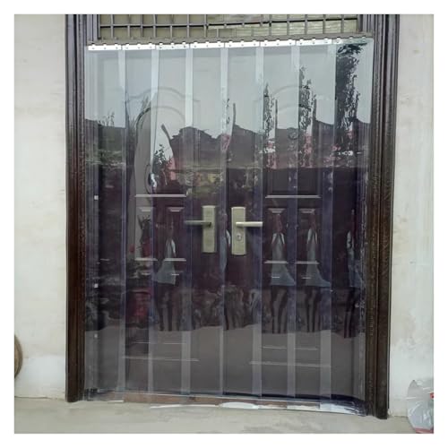 Cortina de tiras de plástico para puerta exterior impermeable de 90 x 220 cm