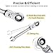 Yescom 12 Piece Flexible Ratchet Wrenches 8-19mm Spanner Gear Ring Flex-Head Ratcheting Set Chrome Steel Combination Ended Kit Home Car Repair Tools
