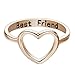 Produktbild Unisex-Fingerring, Modeschmuck, für beste Freundin, hohles Herz, Partyschmuck, Accessoire, Geschenk  Rotgold US9