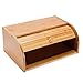 likeitwell bambù naturale roll top Bread Bin food Storage box contenitore per la casa