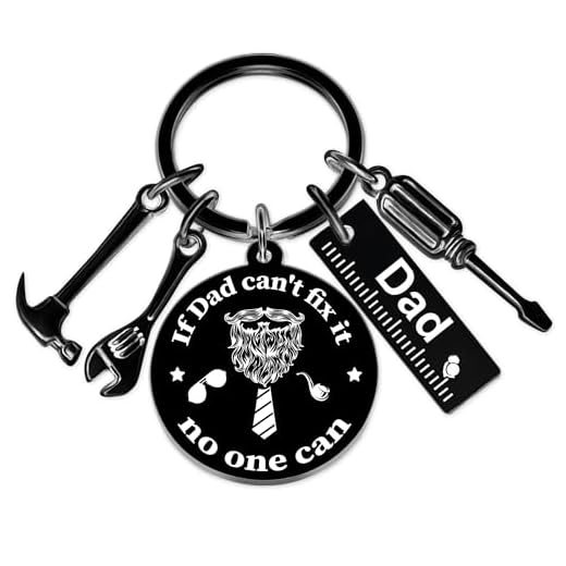 Chaveiro de presente de dia dos pais para pai - chaveiro engraçado de aniversário do pai da filha filho, ideias presentes para homens papai padrasto, Preto, 30*30 mm