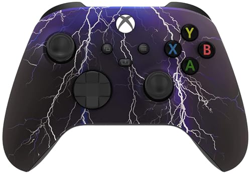 Image of Custom Controllerzz Wireless Controller for Microsoft Xbox Series X /S & Xbox One - Custom Soft Touch Feel - Custom Xbox Series X /S Controller (X /S Stormy Skies)