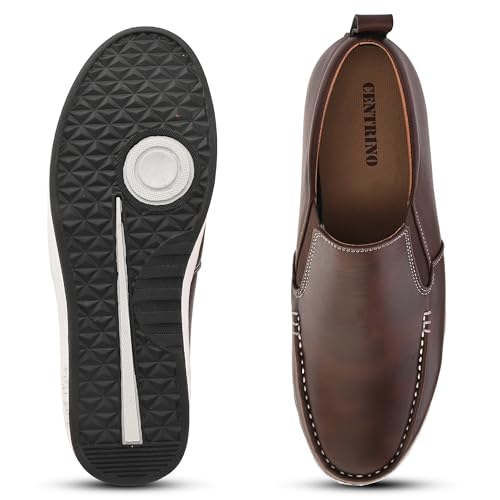 Image of Centrino Walking Loafers for Men | Shoes for Man Stylish | Casual Slip-On Lightweight Moccasins | Cushioned Insole | Breathable Comfortable | Hand-Stitched | Mens Loafer Shoes for Daily Office Outings (9495)