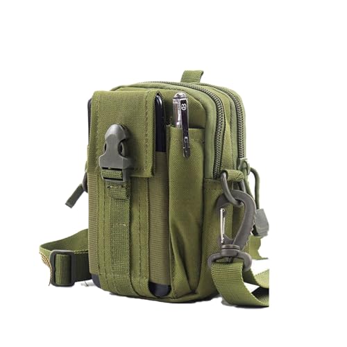 YISILINYX Bolsa Cintura Táctica,Bolso Cinturón Militar 900D Tela de Oxford Impermeable Correas Ajustables para Hombros Riñonera Tactica para Senderismo, Camping, Viajes, Ciclismo (Verde)