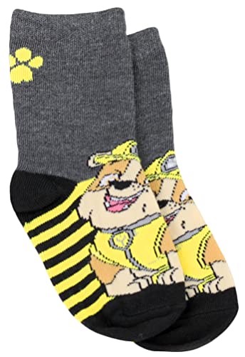Nickelodeon Little Boy's 5 Pack Paw Patrol Character Crew Socks, Grey, Medium3