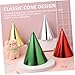 KOMBIUDA Vibrant Paper Cone Hats 15pcs Birthday Party Favors Decorative Birthday Headdress Festive Adult Boys and Girls Party Hats Gold Silver Green Blue Red