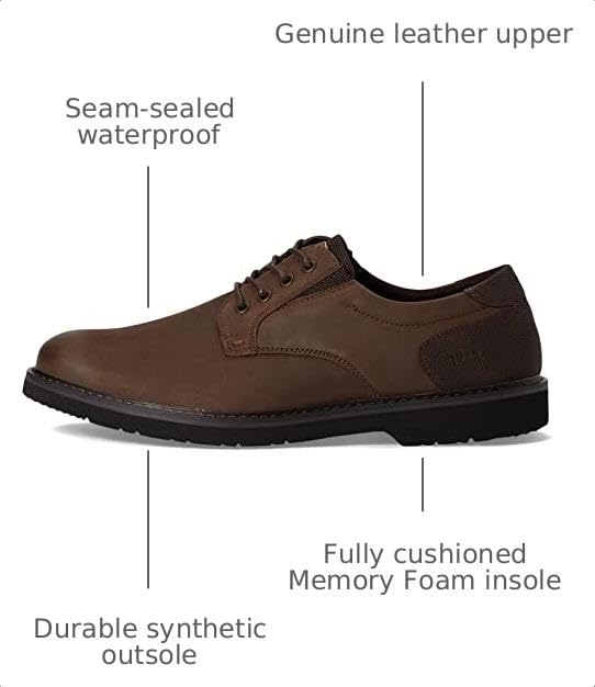 Nunn Bush Denali Plain Toe Oxford Brown Crazy Horse 8 W (EE) - image 3