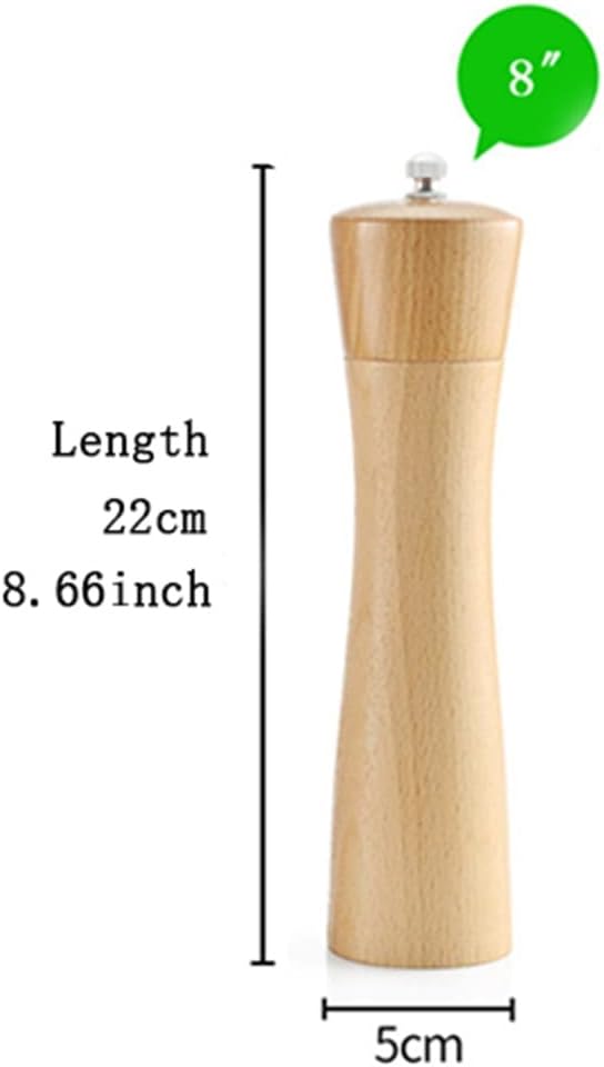 Kitchen Solid Wood Pepper Mill Manual Salt and Peper Grinder with Ceramic Grinding Spice Seasonings BBQ and Mills