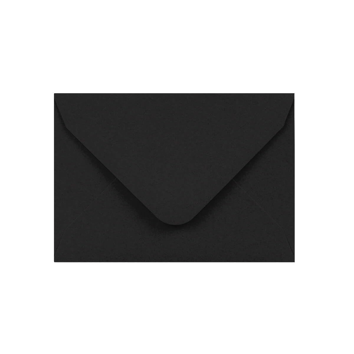 100 Matt Black Business Card Envelopes - 65mm x 94mm - Diamond V-Flap Gummed Black Coloured Envelopes - 120gsm Clariana Paper - to Fit Business & Credit Cards