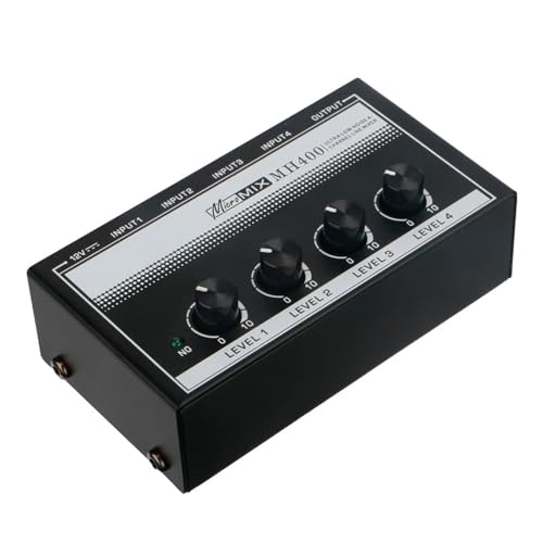 Controleur DJ et mélangeur de ligne MH400 avec contrôle du volume de sortie