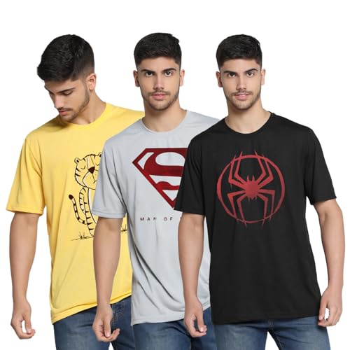 Image of INKKR Printed Round Neck T-Shirt Combos for Men
