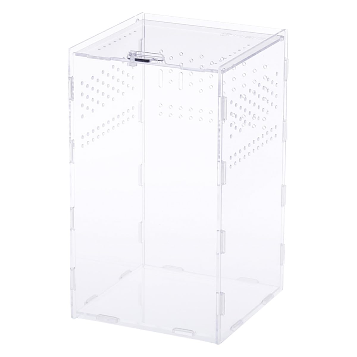 DOITOOL Caja de Cría para Reptiles Acrílica Transparente 15x15x25 Cm Orificio de Ventilación, Cómoda para Reptiles y Anfibios, Suministros para Terrario de Mascotas