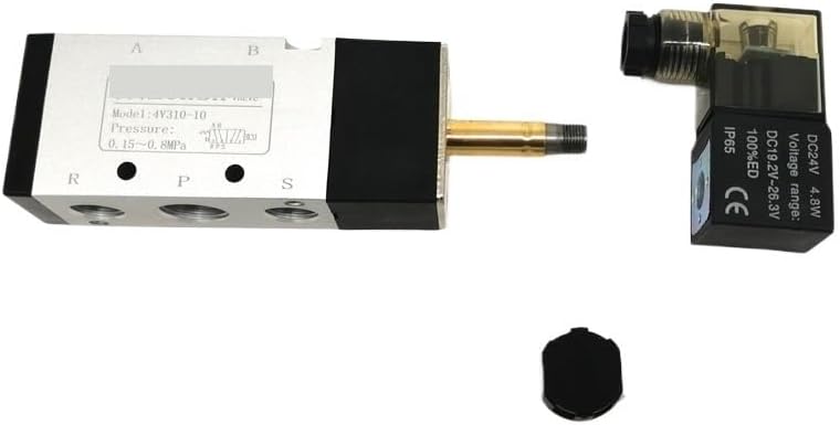 4v310-10 4V410-15 solenoid valve control valve two-position five-way directional valve 220 24v pneumatic(Green)