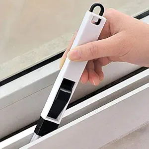 AASHONEE 2 in 1 Multipurpose Window Door Keyboard Groove Corner Cleaning Brush Cleaner+Dustpan (Multicolour) (2)
