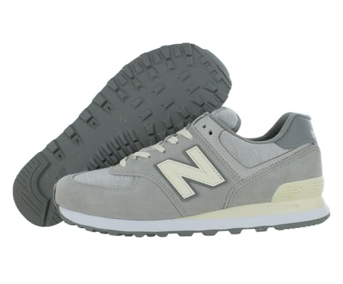 New Balance 574 Unisex Shoes Size 9, Color: Grey/Beige-Grey/Ash Grey
