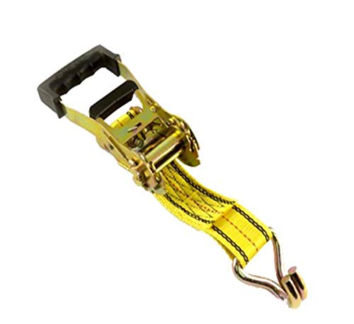 Progrip 3100 Heavy Duty Ratchet Tie Down with Step Release and Webbing Strap: J-Hooks, 27' x 2