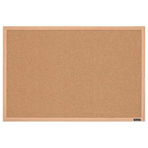 Quartet Cork Board Bulletin Board, 23" x 35" Framed Corkboard, Oak Frame, Decorative Hanging Pin Board, Perfect for Office & Home Decor, Home School Message Board or Vision Board (35-380352)