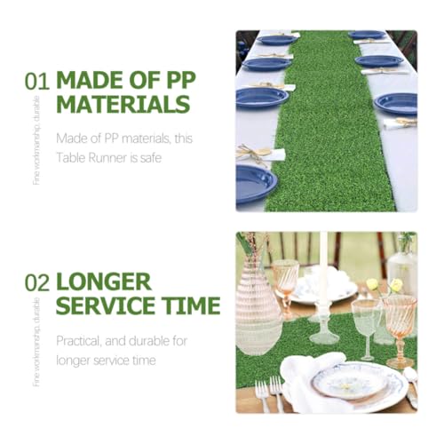 Mantel de césped artificial decorativo para fiestas de verano y protección de mesa en el hogar 4