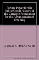 Private Power for the Public Good: A History of the Carnegie Foundation for the Advancement of Teaching 081955085X Book Cover