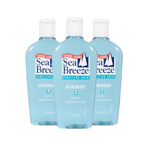 Seabreeze Deep Cleaning Facial Astringent for Sensitive Skin 10 Fluid Ounce (Pack of 3) (SE03052WM)