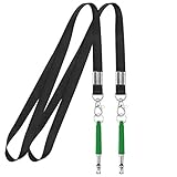 Silbato para Perros con cordón 2PCS, Silbato de Perro Antiladridos Ultrasonico Frecuencias Ajustables Formación Silbato
