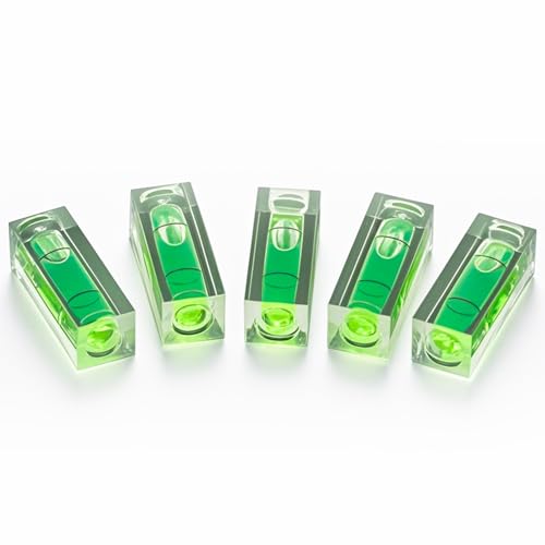 Uadme Mini Bubble Spirit Level, 5Pcs 15 * 15 * 40mm Square Small Bubbles Levels, String Line Spirit Level, Measuring Instruments Layout Tools