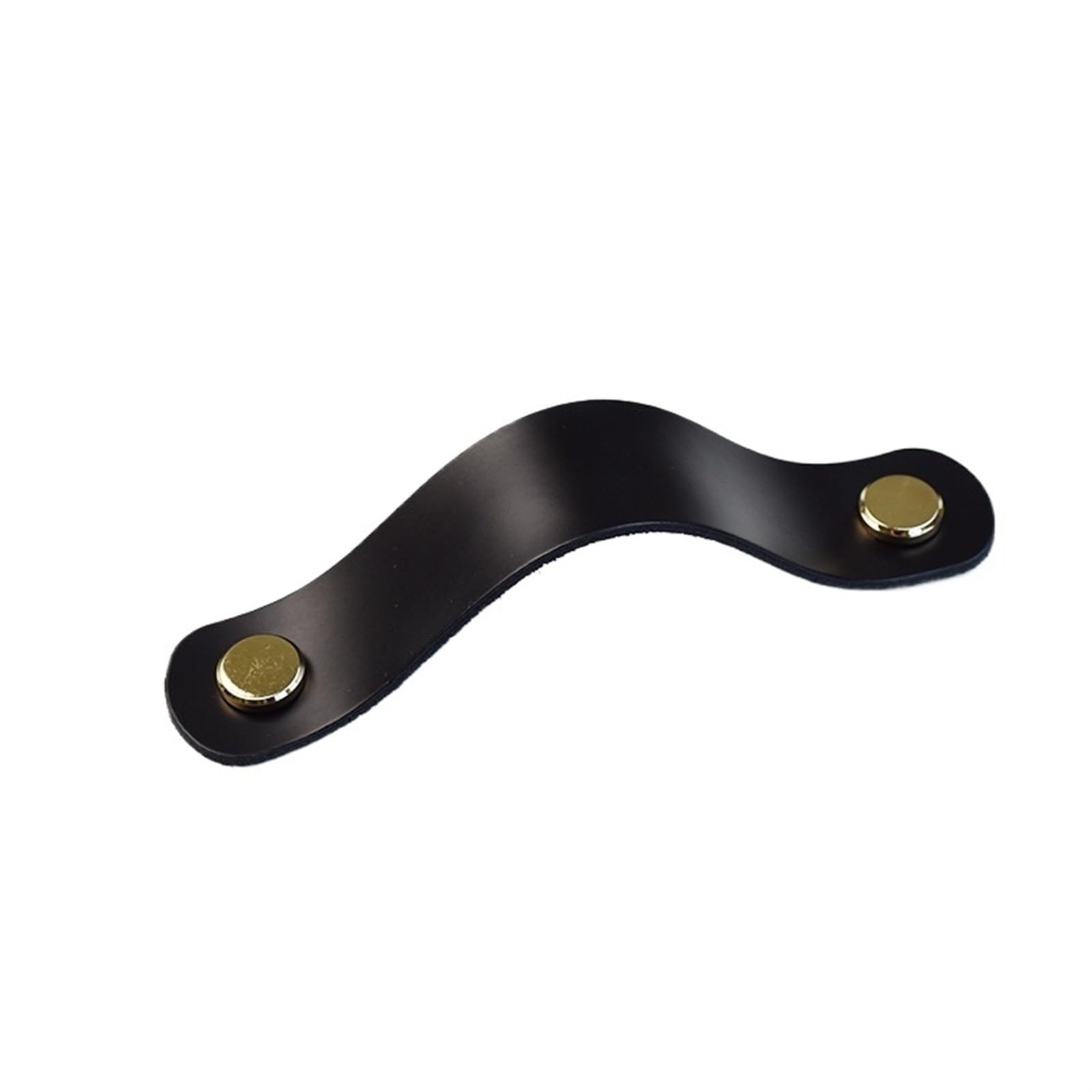 Cqahdsevf Black Gold Head Leather Drawer Pulls, Black Leather Drawer Pulls For Furniture Multicolor(Black Gold Head)