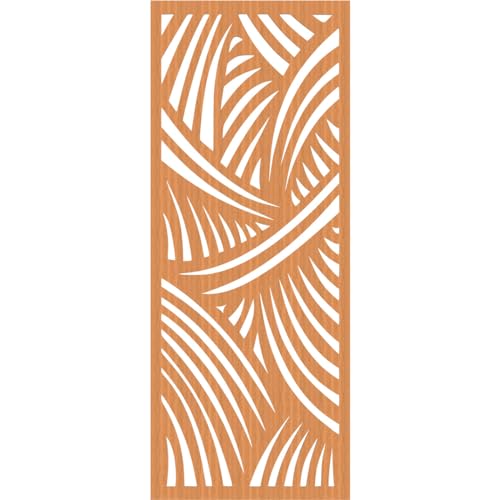 Image of 35 3 /8 inch W x 89 3 /8 inch H x 1 /4 inch T Chester Decorative Fretwork Wood Wall Panels, Cherry