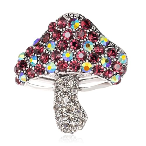 Broche de revers champignon bohème colorée pour veste et costume