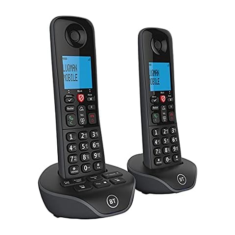 DTL Package BT7880 BT Essential X DECT Digitally Enhanced Cordless Telephone,30 min Recording Answering Machine, Nuisance Call Blocker Plus(Easy Call Blocking), Caller Display(Backlit)(Black - TWIN) Cover