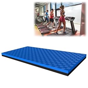 Exercise Equipment Mat, Non-slip Noise Reduction Floor Protector Mat For Treadmills, Bikes, Rowers, Large Non-Slip Comfortable Training Workout Floor Mat,160x80x2.5cm ( Color : Black Blue , Size : 200