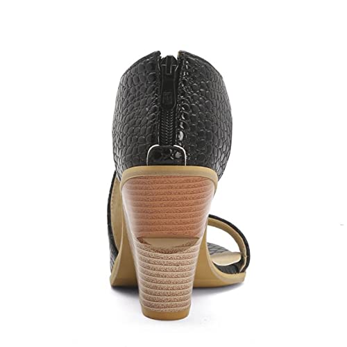 Dames sandales pompes compensées en taille 4.5 UK marron - 5