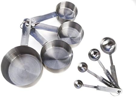 ChefLand 8-Piece Stainless Steel Measuring Cups and Measuring Spo...