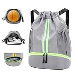 Rudmox Sac à dos de sport avec cordon de serrage, sac de natation, sac de gym, sac de basket-ball avec compartiment à chaussures pour homme et femme