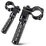 Benlari M8 Motorcycle Pegs CNC Foldable Footpegs Non-slip Footrest 1-1/4in 32mm Fit for Mini Bike Dirt Pit Bike Electric Car Motorbike Suzuki Kawasaki Honda Yamaha Aprilia Black