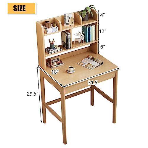 FAANAS-Table-de-Bureau-avec-Tiroir-Table-detude-pour-Adultesetudiants-Bureau-dordinateur-en-Bois-Massif-Poste-de-Travail-pour-Petits-Espaces-White