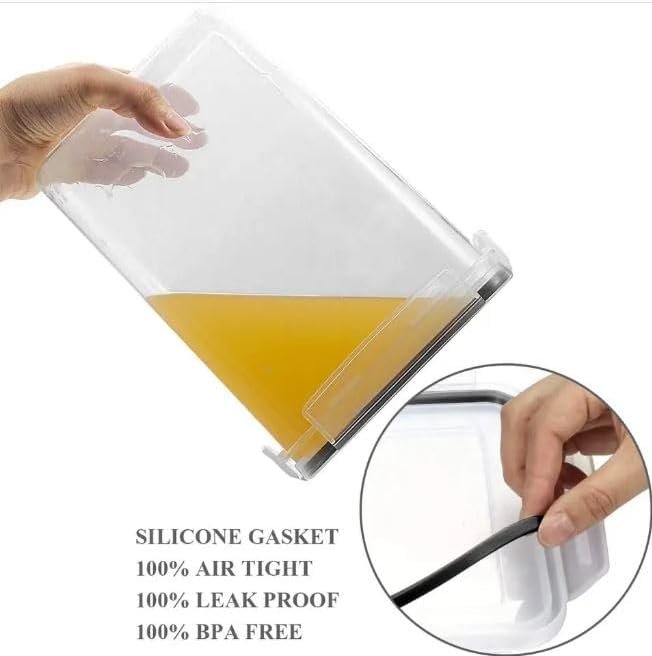 Miniatura 7 de G1K4 - Juego de 7 recipientes herméticos para almacenamiento de alimentos, organizadores y almacenamiento de despensa, contenedores de