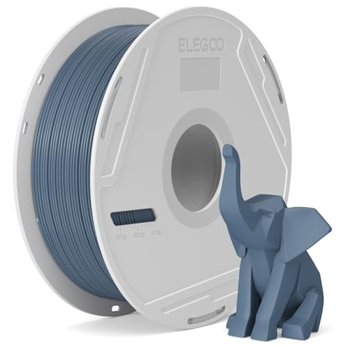Image of ELEGOO PLA Basic Filament with Reusable Spool Misty Blue 1KG, 1.75mm PLA 3D Printing Filament 2.2lbs High Dimensional Accuracy, Easy Installation Detachable Spool Fits for Most 3D Printers