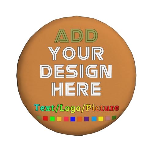 Image of Custom Spare Tire Cover with Picture, Customize Wheel Cover with Logo Personalized Waterproof Dust-Proof Polyester Tire Protectors for Trailer RV SUV All Vehicle, Peru
