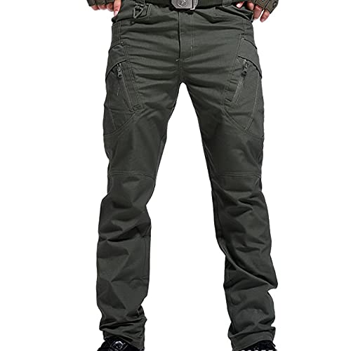 Foto von Blingko Cargohose Herren Outdoorhose Winddicht Wasserdicht Arbeitshose mit Taschen Outdoor Fitness Softshellhose Cargo Freizeithose für Männer Skihose Jogginghose Damen Thermo Sporthose