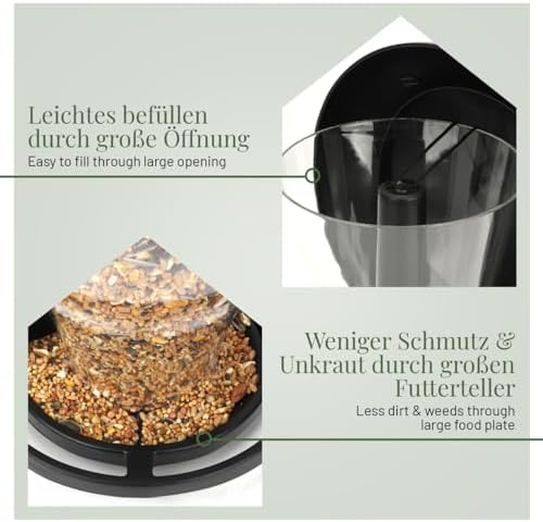  WildeLife Home Vogelfutterspender zum Aufhängen - Schwarz
| WildeLife Home Vogel-Futterstation für Wildvögel - 2 Stück 