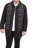 Dockers Men's Weston Wool Blend Coat with Scarf (Regular and Big & Tall), Black, 4X