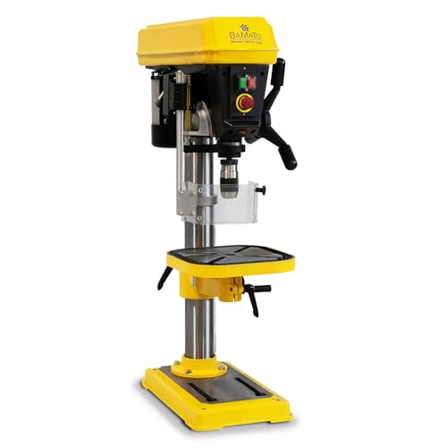 BAMATO Tischbohrmaschine BDP-4119 (230V) Standbohrmaschine | Schnellspann-Bohrfutter 3-16 mm | Bohrhub 80mm | Leistung 750 Watt | 120-2580 Umdrehungen | Arbeitslicht & neigbarer Tisch 45° BAMATO Tischbohrmaschine BDP-4119 (230V) Standbohrmaschine | Schnellspann-Bohrfutter 3-16 mm | Bohrhub 80mm | Leistung 750 Watt | 120-2580 Umdrehungen | Arbeitslicht & neigbarer Tisch 45°
