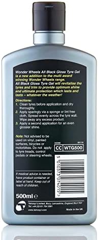 Wonder Wheels All Black Gloss Tyre Gel 500ml x 2 - Wipe On High Gloss Finish